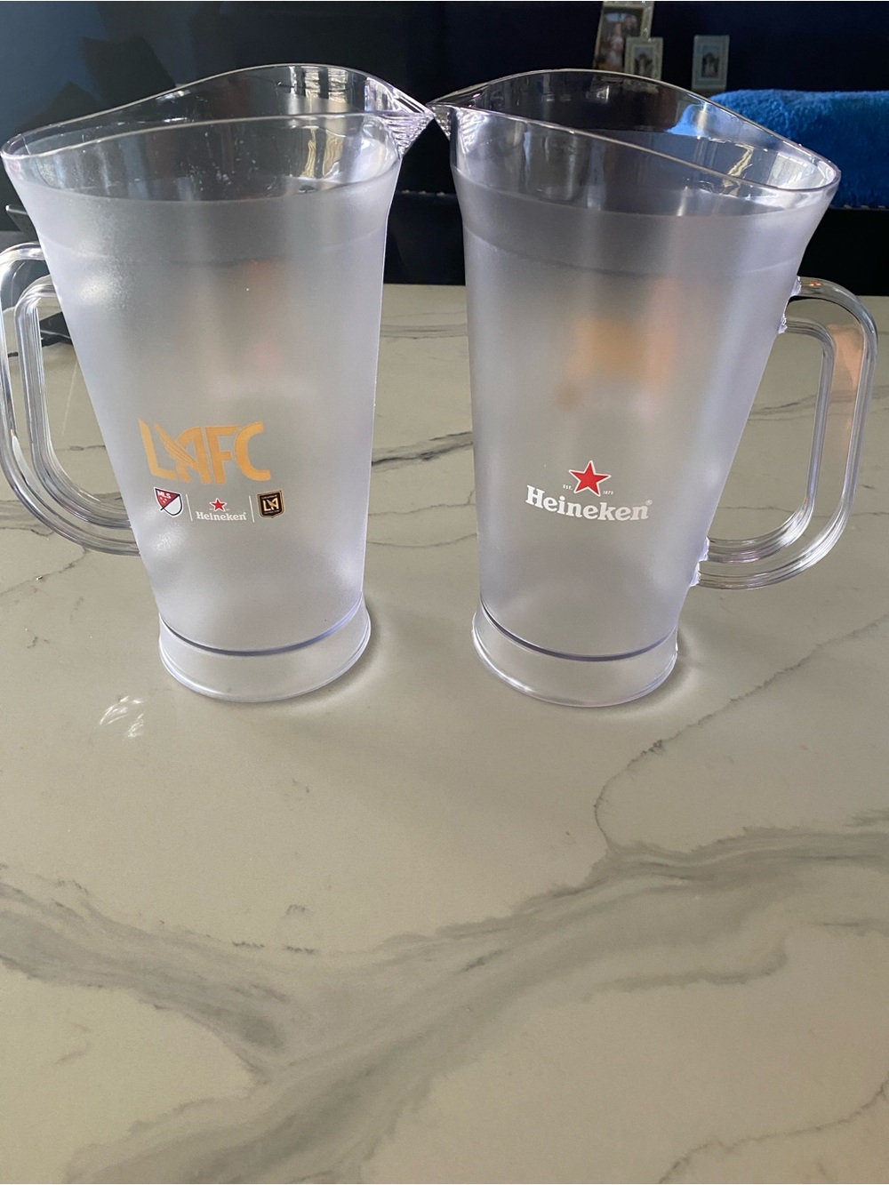 2pc Heineken Frosted Plastic Pitcher - 2L Clear